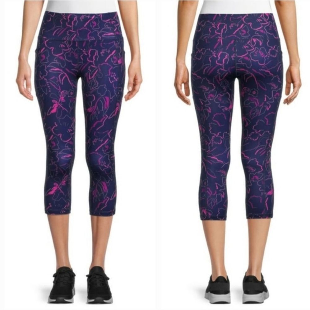 🔹️NWT Avia Purple Sketch Floral American Pants XSmall